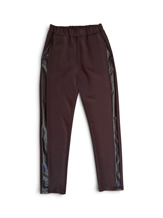 Pantalone inserto ecopelle