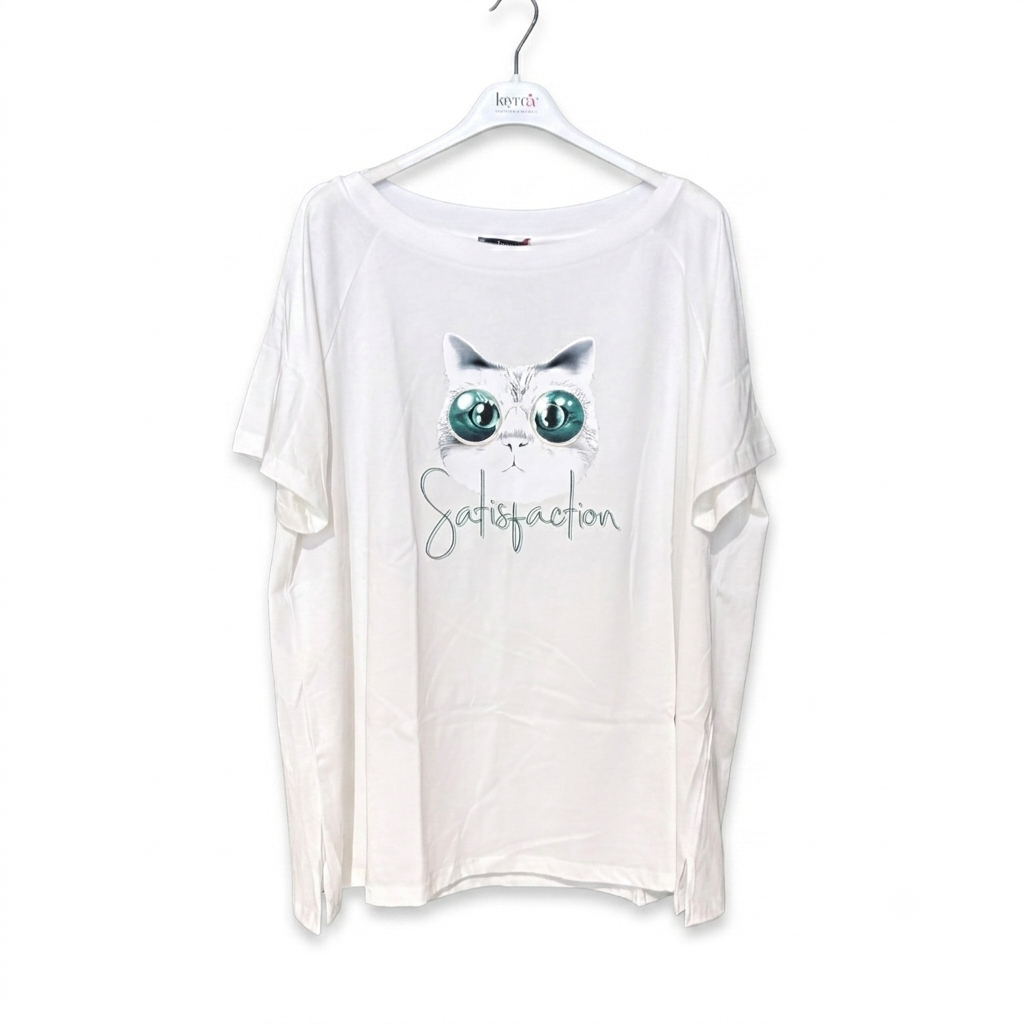 T-Shirt Cotone Gatto