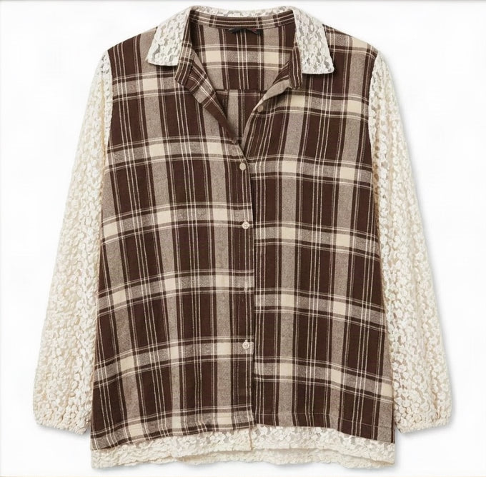 Camicia scozzese/pizzo