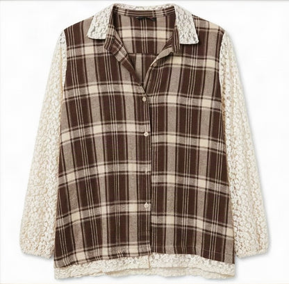 Camicia scozzese/pizzo