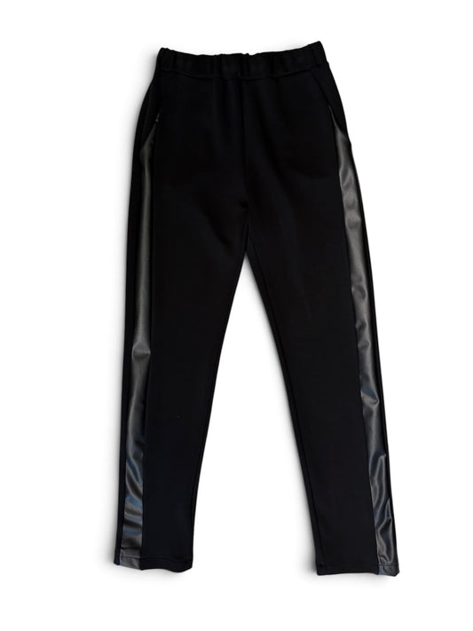 Pantalone inserto ecopelle