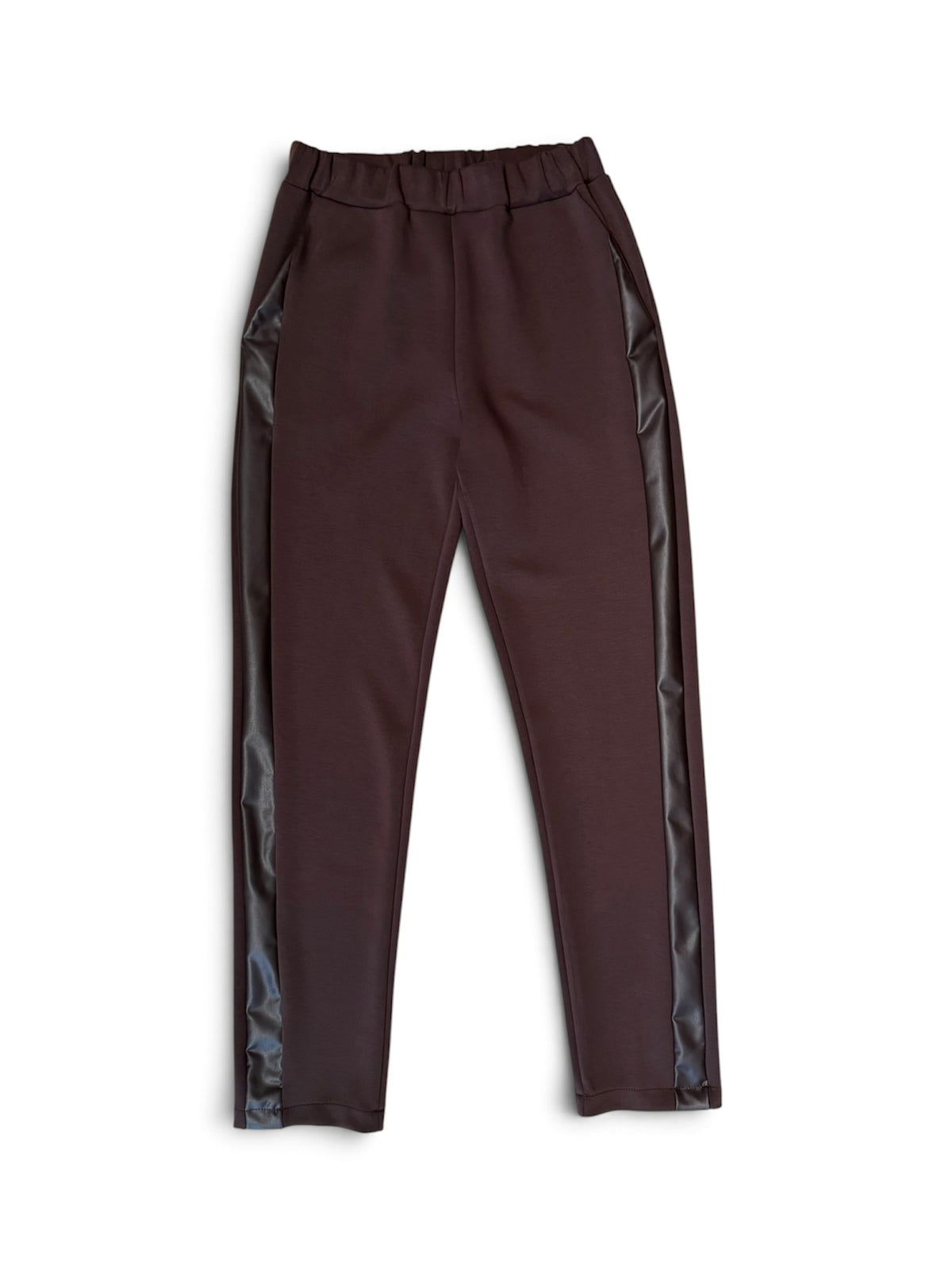 Pantalone inserto ecopelle